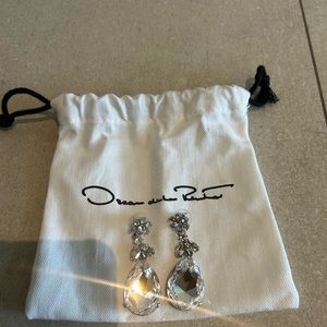 Oscar de la Renta Crystal Drop Earrings